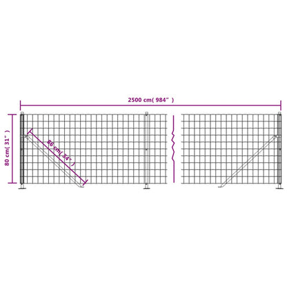 Cerca De Alambre Con Brida Gris Antracita 0,8x25 M / Vetonek_5