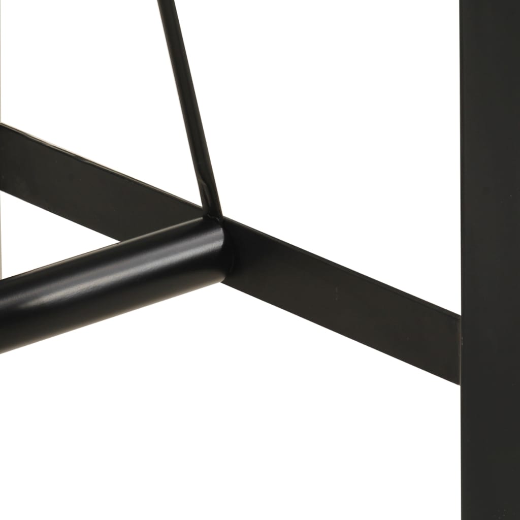 Mesa Alta De Hierro Y Madera Maciza Reciclada 110x55x107 Cm_4