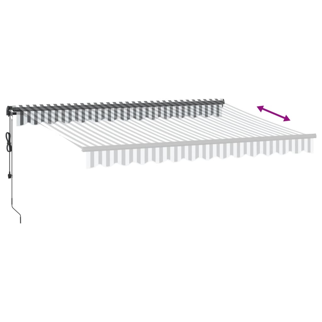 Toldo Retráctil Automático Luz Led Antracita Blanco 350x250 Cm_5