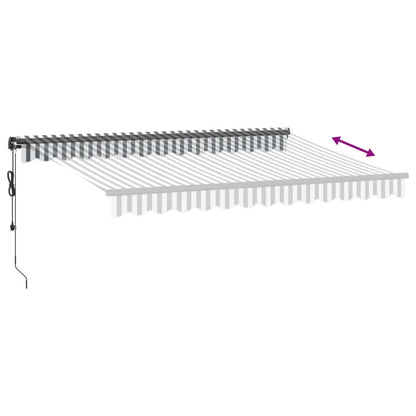 Toldo Retráctil Automático Luz Led Antracita Blanco 350x250 Cm_5