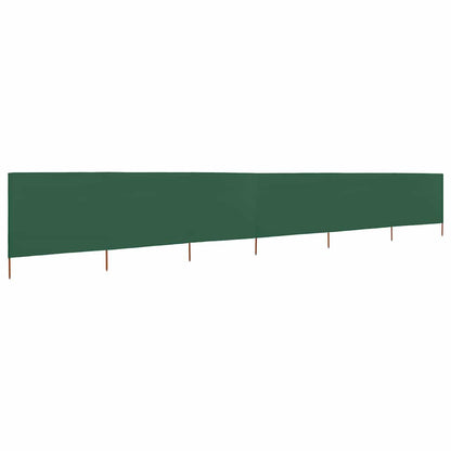 Vidaxl Paravientos De Playa De 6 Paneles De Tela 800x80 Cm Verde_0