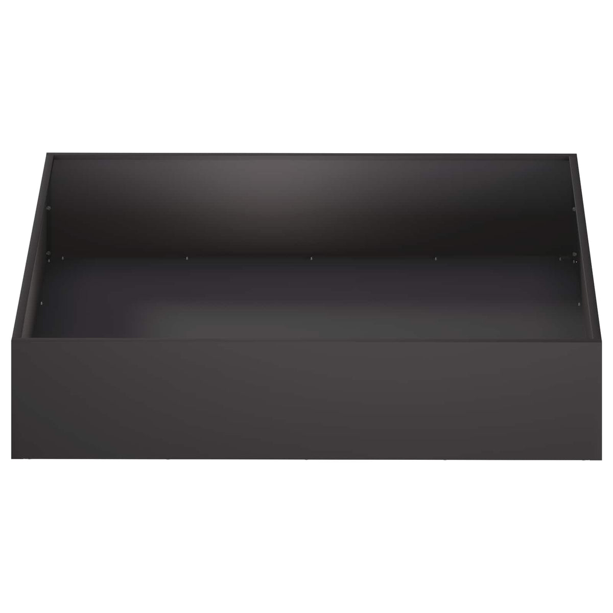 Macetero De Jardín Negro 80 X 80 X 20 Cm Acero Laminado En Frío_2