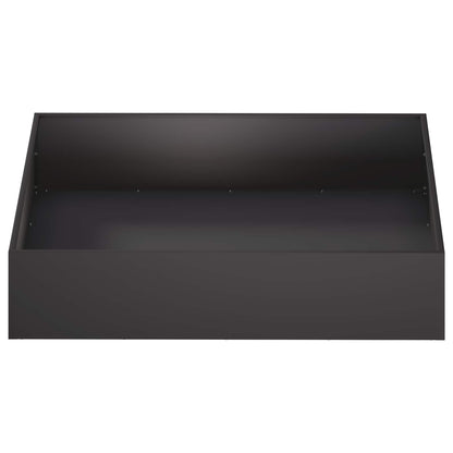 Macetero De Jardín Negro 80 X 80 X 20 Cm Acero Laminado En Frío_2