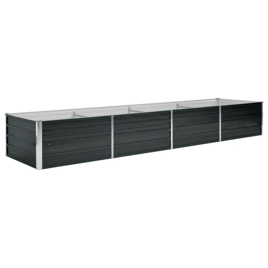 Arriate De Acero Galvanizado Gris Antracita 320x80x45 Cm_0