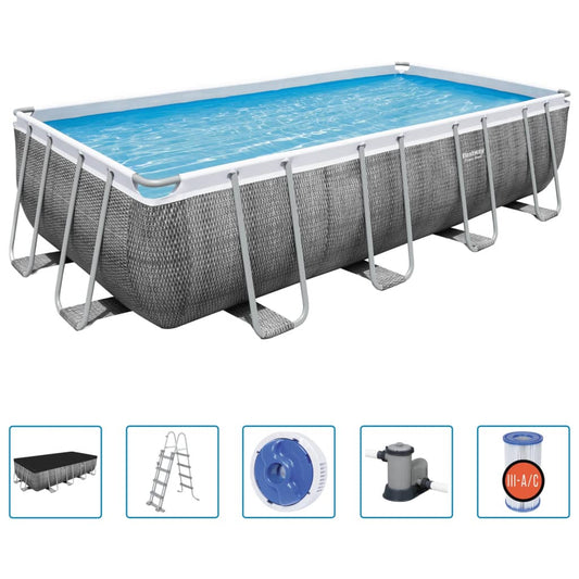 Bestway Conjunto De Piscina Rectangular Power Steel 549x274x122 Cm_0