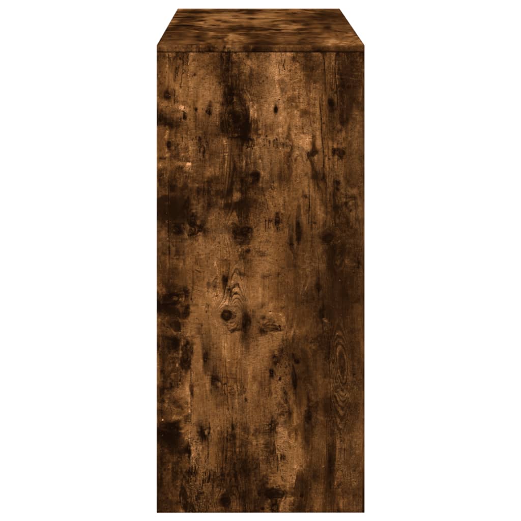 Mesa Alta Con Estante Roble Ahumado 124x46x103,5 Cm_3