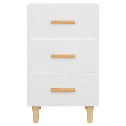 Mesita De Noche Madera De Ingeniería Blanco 40x40x66 Cm_2