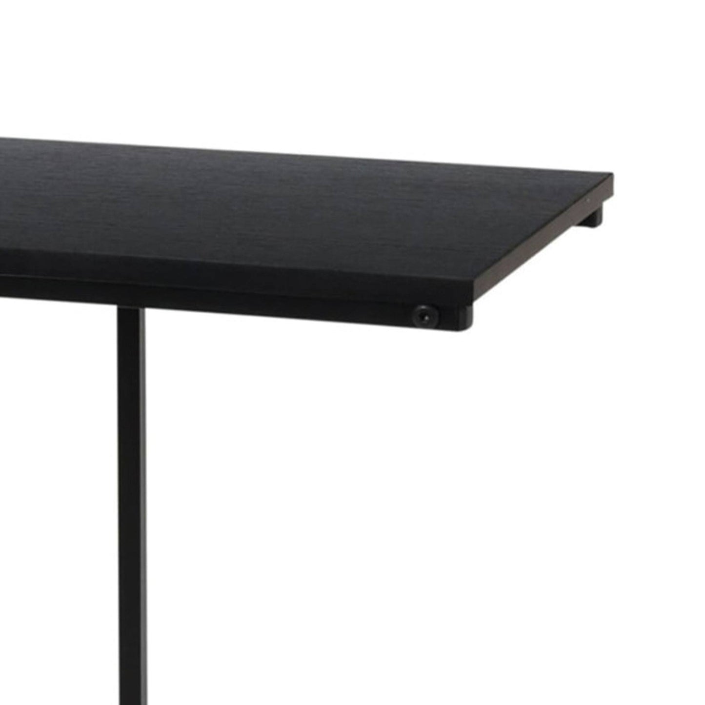 Well Home Mesa Auxiliar De Metal Con Tablero Mdf En Color Negro_2