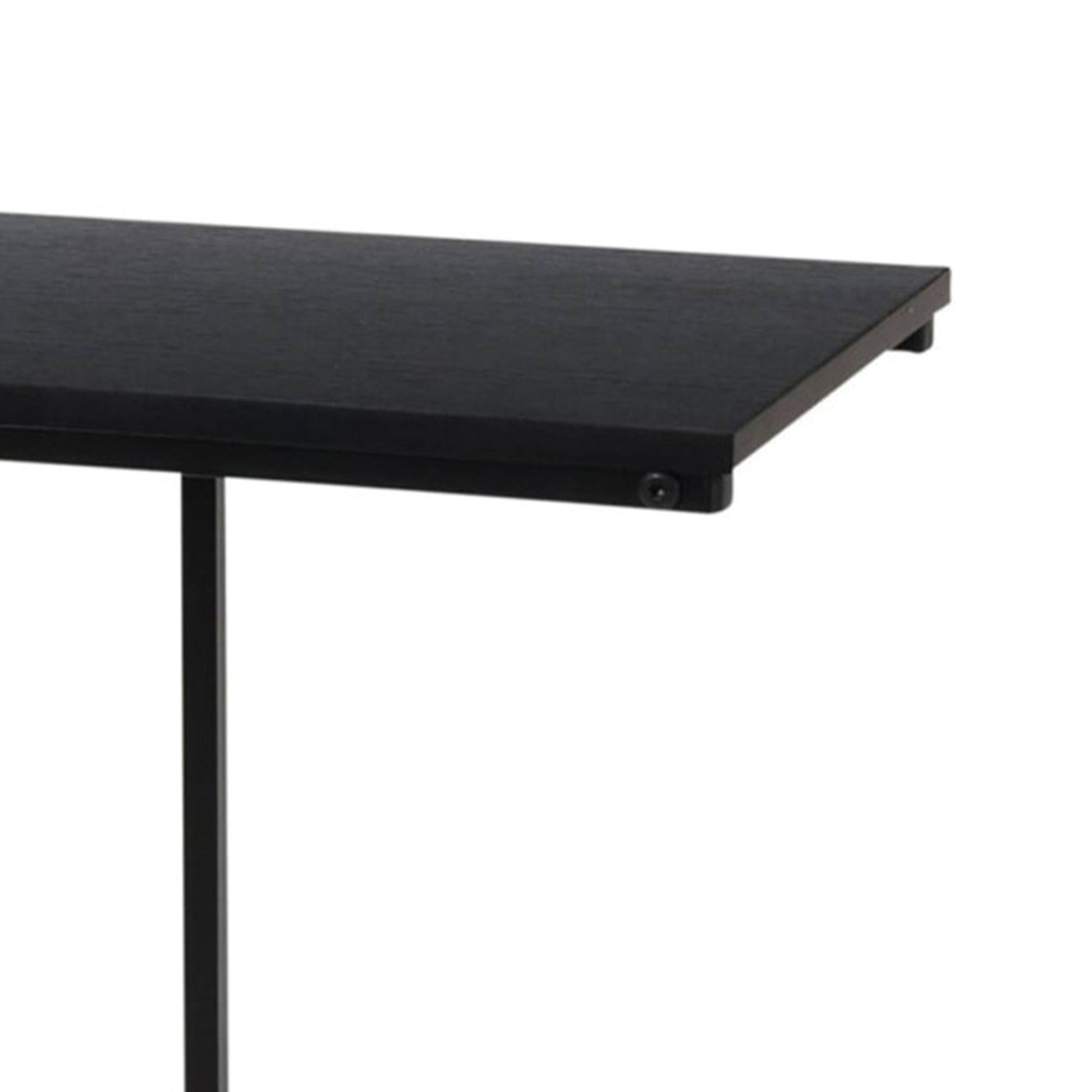 Well Home Mesa Auxiliar De Metal Con Tablero Mdf En Color Negro_2