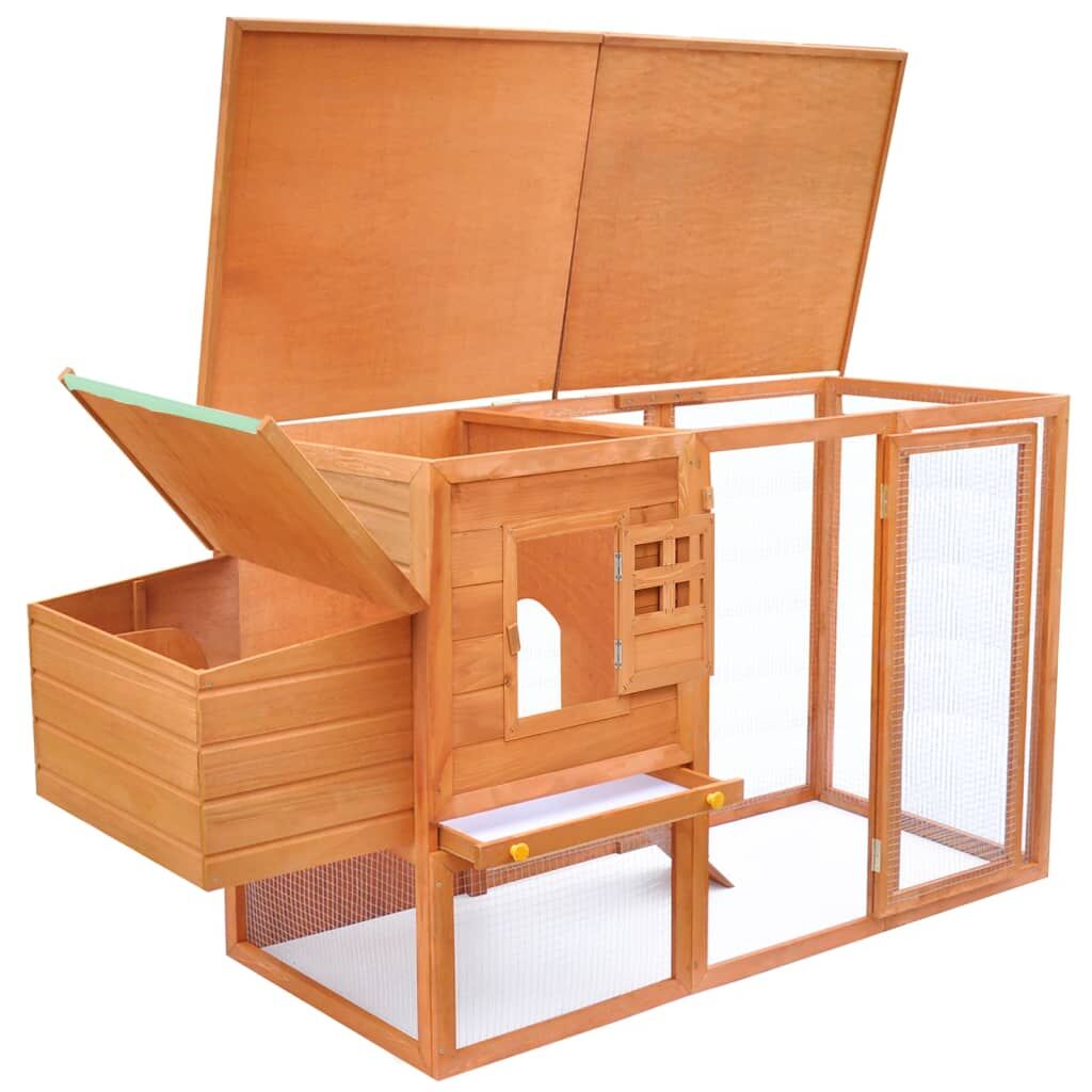 Vidaxl Gallinero De Madera Con 1 Jaula Para Huevos_2