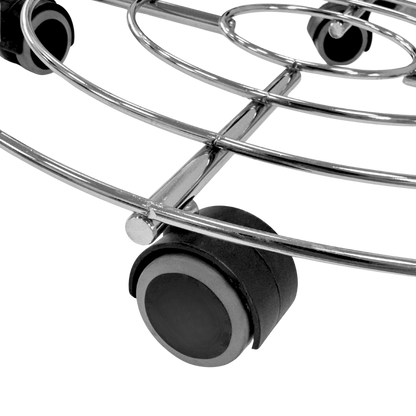 Soporte Redondo De 40 Cm Con Ruedas Para Plantas - Acero Resistente