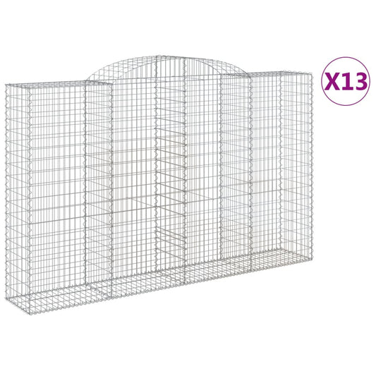 Cestas De Gaviones 13 Uds Forma De Arco Hierro 300x50x180/200cm_0