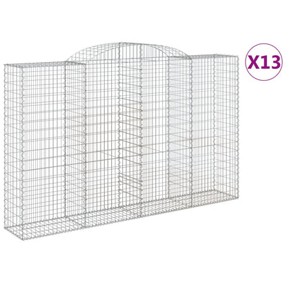 Cestas De Gaviones 13 Uds Forma De Arco Hierro 300x50x180/200cm_0
