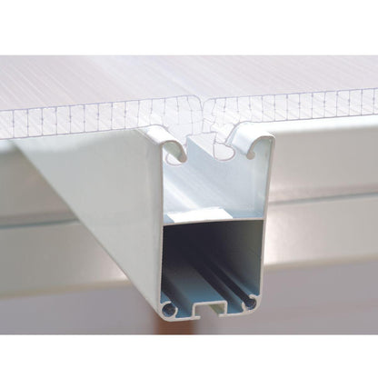 Pergola cerrada aluminio San Remo blanco 380x435 cm Canopia by Palram