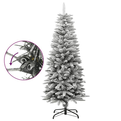 Vidaxl Árbol De Navidad Artificial Estrecho Con Nieve Pvc Y Pe 120 Cm_1