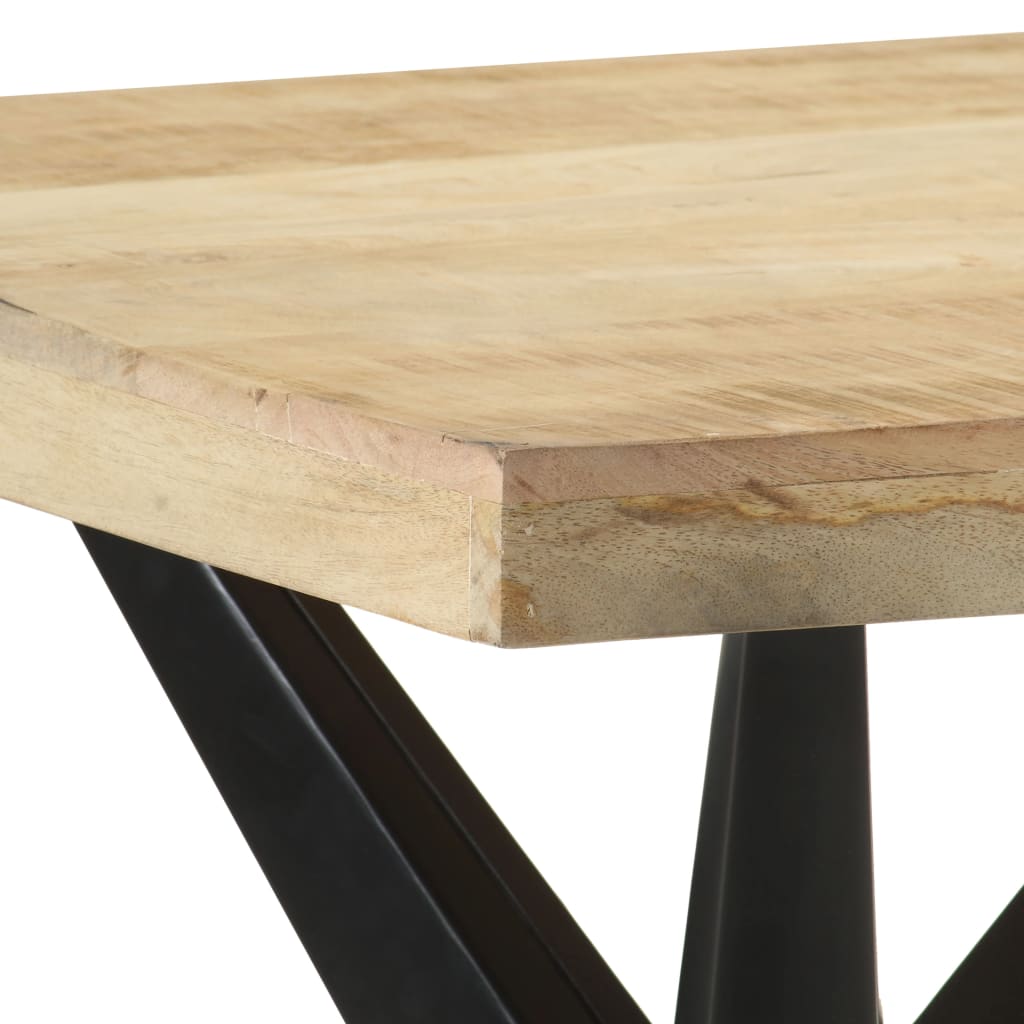 Mesa De Comedor De Madera Maciza De Mango 120x60x76 Cm_3