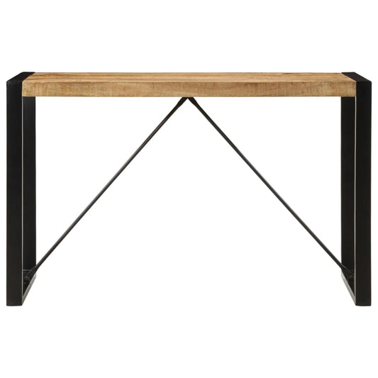 Mesa De Comedor Madera Maciza De Mango Rugoso 120x55x76 Cm_0