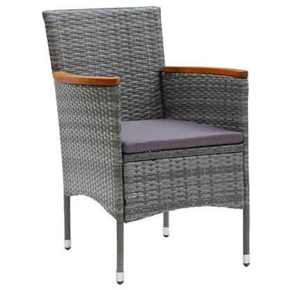 Vidaxl Sillas De Comedor Para Jardín 4 Unidades Ratán Sintético Gris_1