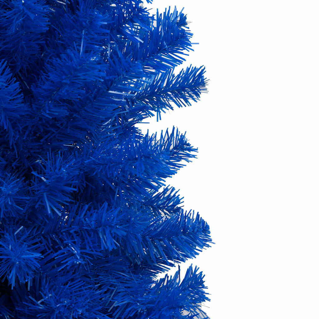 Vidaxl Árbol De Navidad Preiluminado Con Luces Y Bolas Azul 150 Cm_1