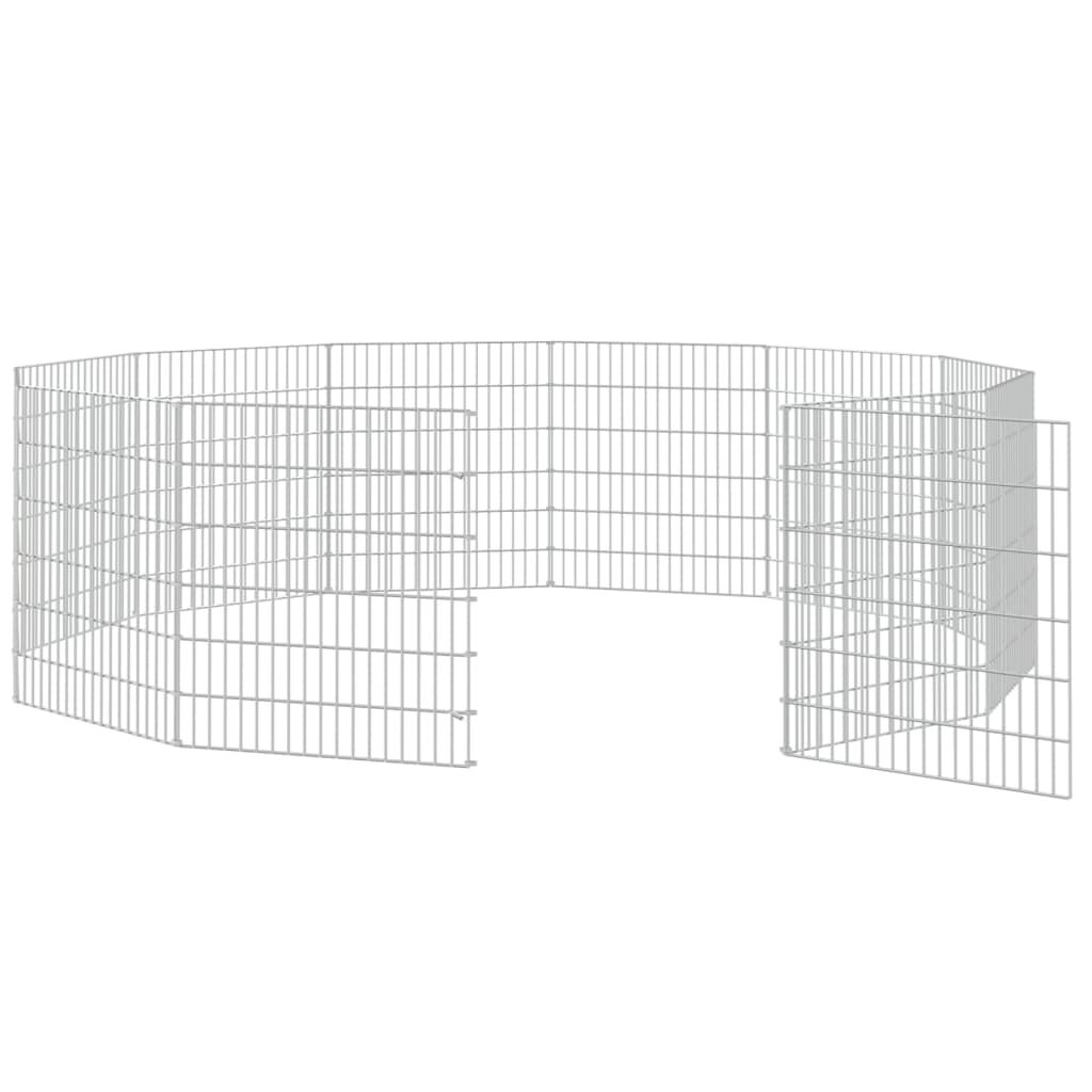 Vidaxl Recinto Animales Corral 12 Paneles Hierro Galvanizado 54x60 Cm_4
