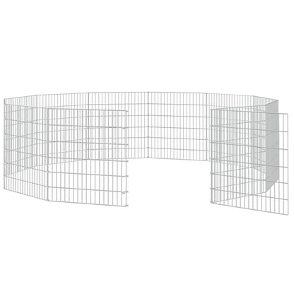Vidaxl Recinto Animales Corral 12 Paneles Hierro Galvanizado 54x60 Cm_4