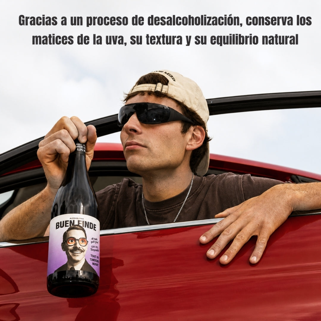 Vino Tinto Sin Alcohol 0,0% Tempranillo | Pack 3 Botellas X 750 Ml | Vino Desalcoholizado Equilibrado Y Afrutado_3