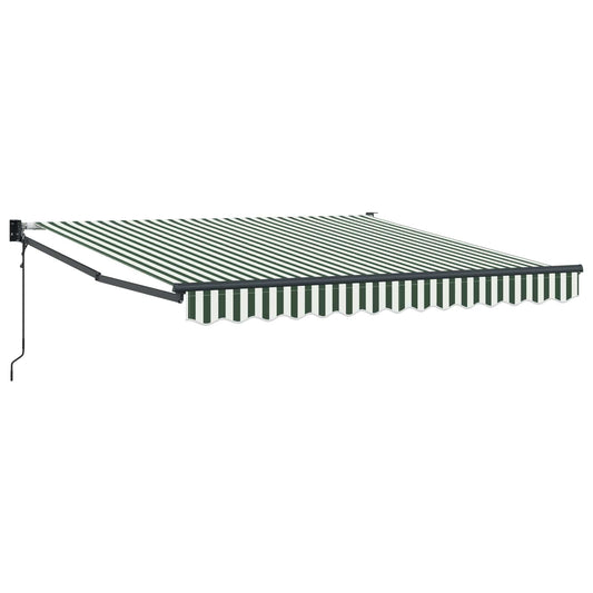 Toldo Retráctil Verde Y Blanco 300 X 250 X 165 Cm_0