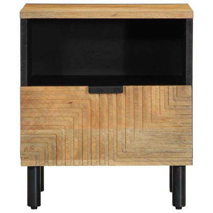 Mesitas De Noche 2 Uds Madera Maciza De Mango Marrón 40x33x46cm_2