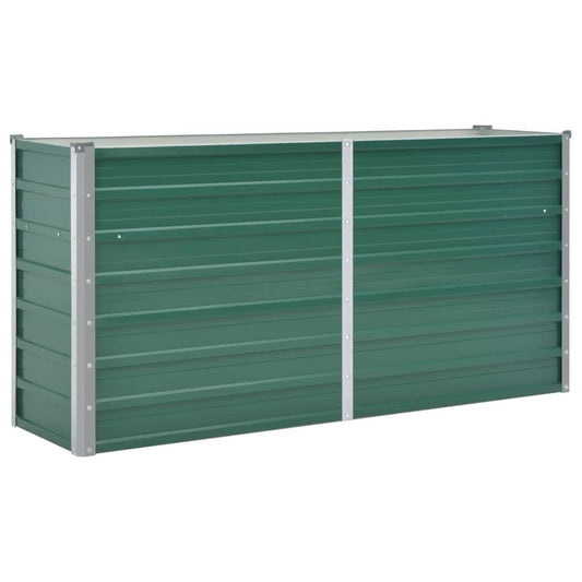 Arriate De Jardín De Acero Galvanizado Verde 160x40x77 Cm_0