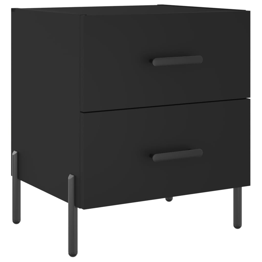 Mesitas De Noche 2 Uds Madera Ingeniería Negro 40x35x47,5 Cm_3