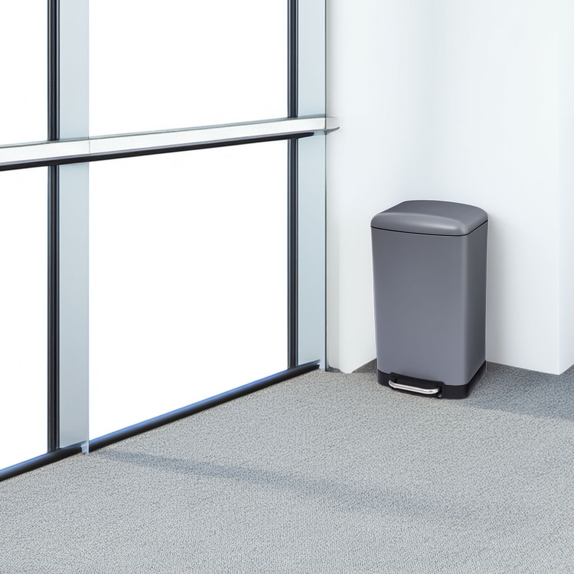 Wellhome Papelera Con Pedal Antracita 30l