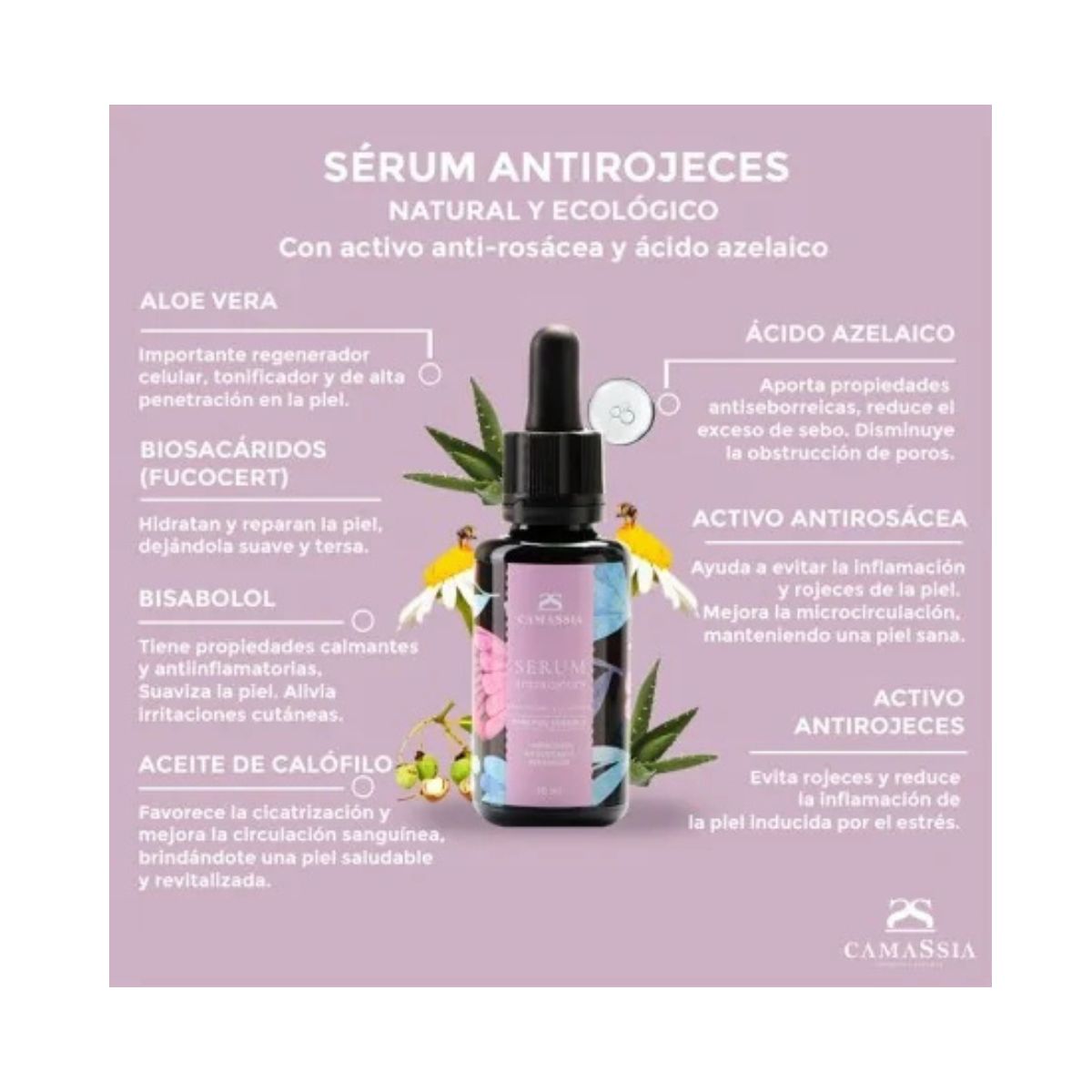 Sérum antirojeces natural, Camassia, 30ml