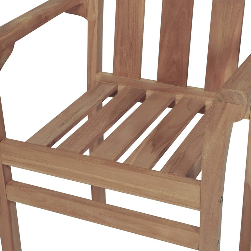 Vidaxl Sillas De Jardín Apilables 8 Uds Madera Maciza Teca Con Cojines_5