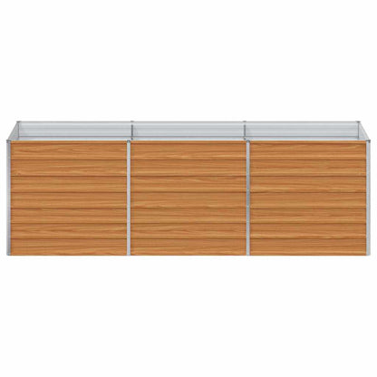 Arriate Elevado Marrón Claro 240 X 80 X 77 Cm Acero Galvanizado_4
