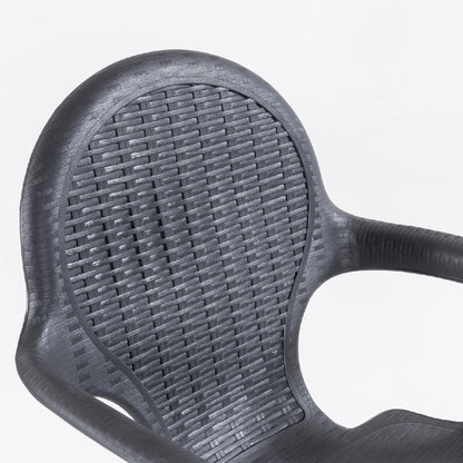 Silla Para Exterior, Apilables, Resina, Color Antracita, 75x58x84 Cm_4