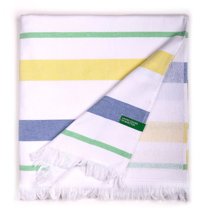 Hamman 80x165cm 350gsm 100%algodon Azul/amarillo Casa Benetton_0