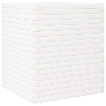 Jardinera Madera Maciza De Pino Blanco 60x60x68,5 Cm_0