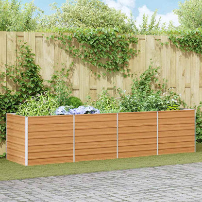 Arriate Elevado Marrón Claro 320 X 80 X 77 Cm Acero Galvanizado_1