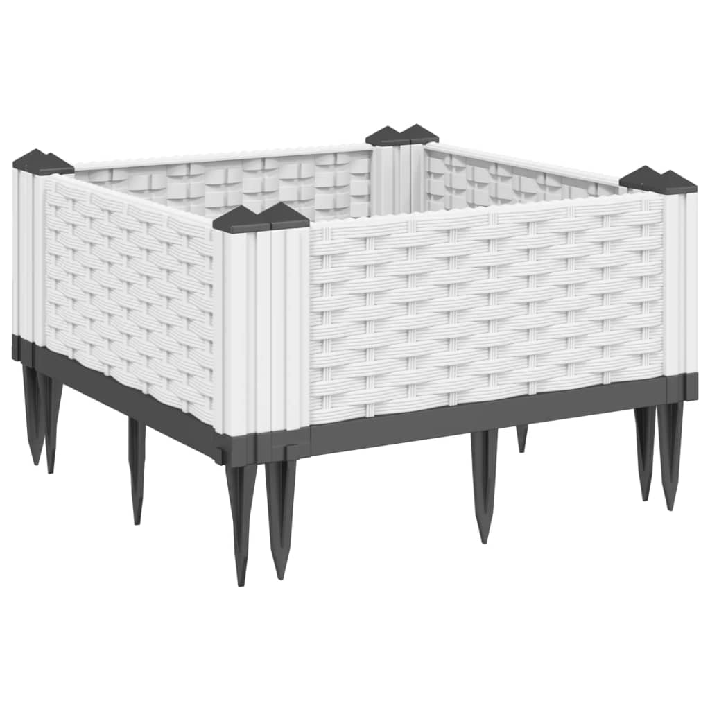Jardinera Con Clavijas Pp Blanco 42,5x42,5x28,5 Cm_0
