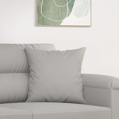 Vidaxl Cojines Decorativos 2 Uds Tela Microfibra Gris Claro 40x40 Cm_4