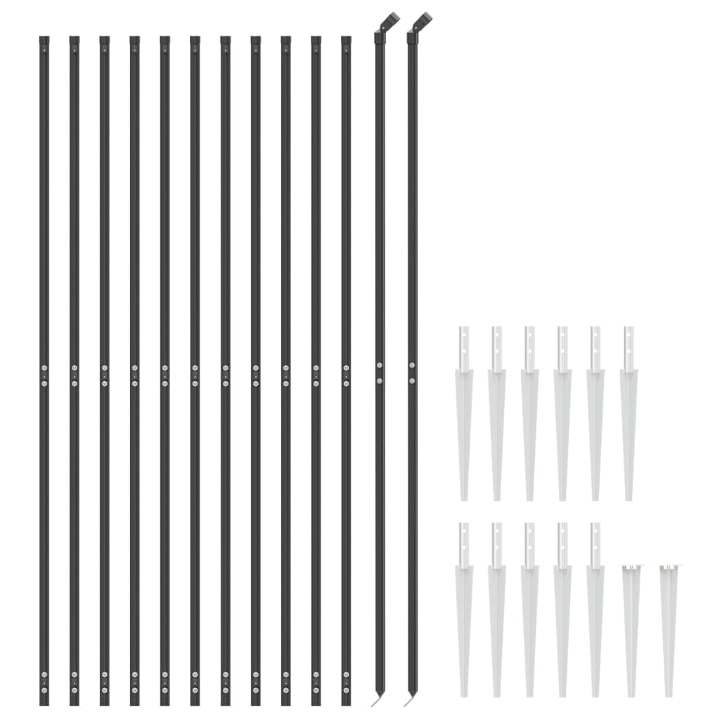 Cerca De Alambre Con Pinchos De Anclaje Gris Antracita 1,4x25 M / Vetonek_0