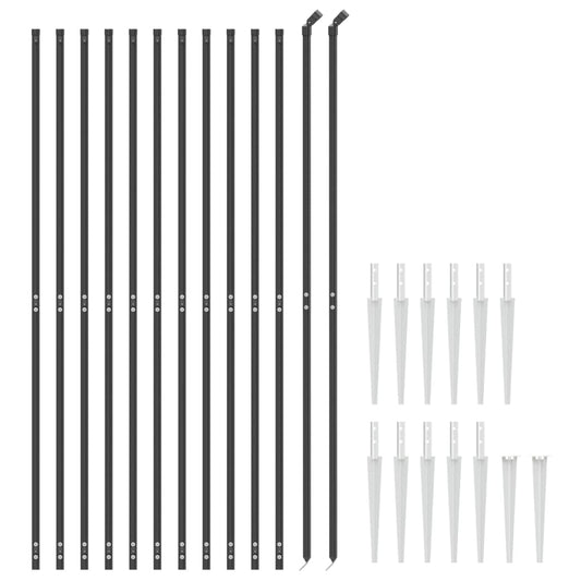 Cerca De Alambre Con Pinchos De Anclaje Gris Antracita 1,4x25 M / Vetonek_0