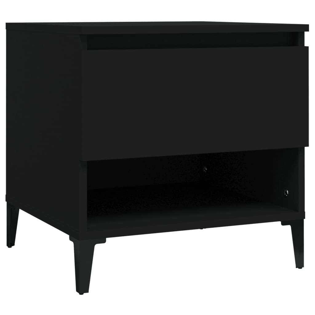Mesa Auxiliar Madera Contrachapada Negro 50x46x50 Cm_0