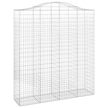 Cestas De Gaviones 7 Uds Forma De Arco Hierro 200x50x220/240 Cm_2
