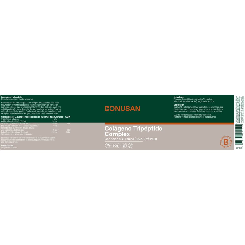 Colágeno Tripéptido Complex Bonusan 160 g