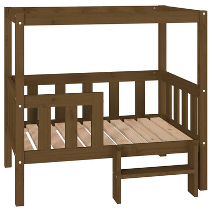 Vidaxl Cama Para Perros Madera Maciza Pino Marrón Miel 95,5x73,5x90 Cm_0