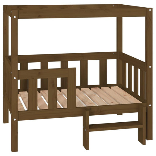 Vidaxl Cama Para Perros Madera Maciza Pino Marrón Miel 95,5x73,5x90 Cm_0