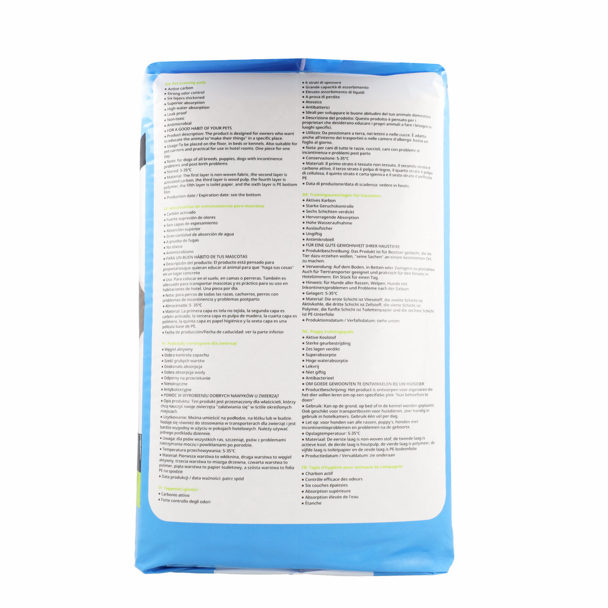 Almohadilla de carbono activado 60 x 60 cm Nobleza 50 ud