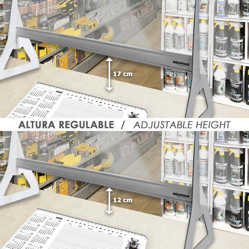 Mampara Protectora  Sobremesa  Metacrilato Trasnparente 8mm. 67x100cm