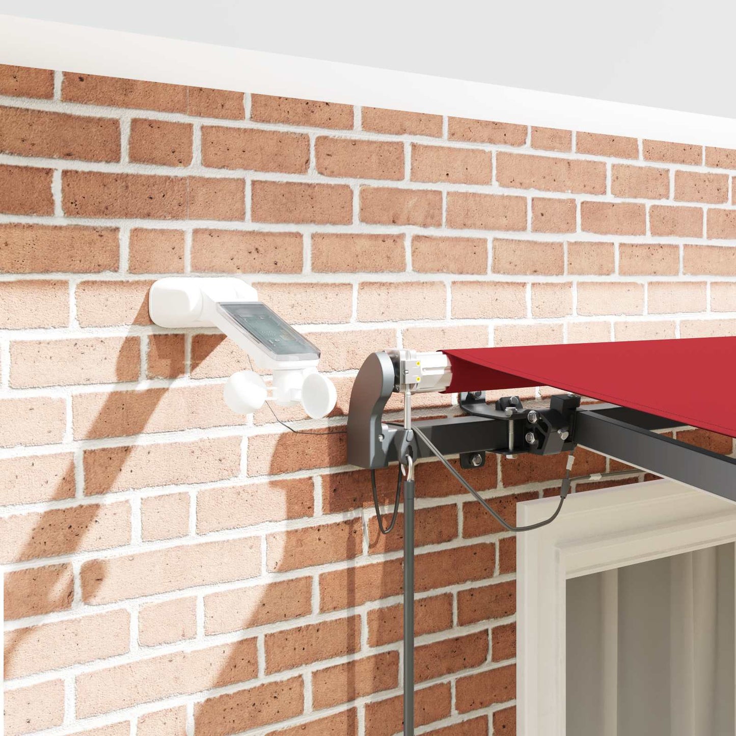 Toldo Retráctil Rojo 300 X 250 Cm Poliéster_3